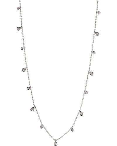 Nadri Daylight Shaky Cubic Zirconia Necklace - Blue