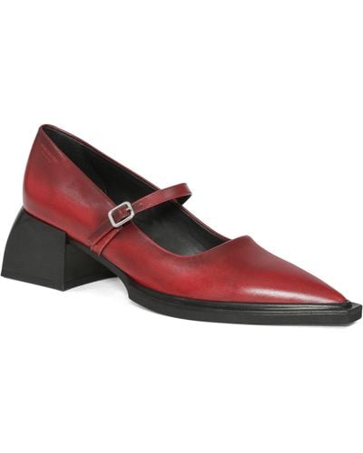 Vagabond Shoemakers Vivian Pointed Toe Mary Jane Pump - Red
