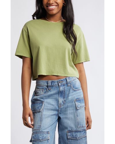 BP. Oversize Crop T-shirt - Green