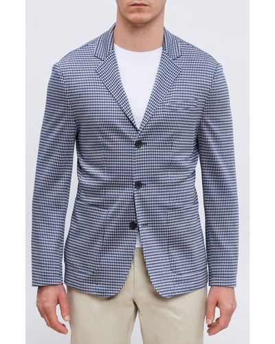 Emanuel Berg Premium Stretch Wool Blend Jersey Blazer - Blue