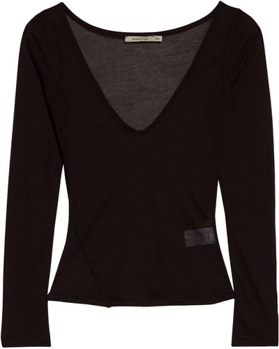 Paloma Wool Alfambra Sheer Long Sleeve Top - Black