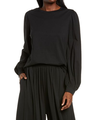 Lunya Long Sleeve Organic Pima Cotton T-shirt - Black