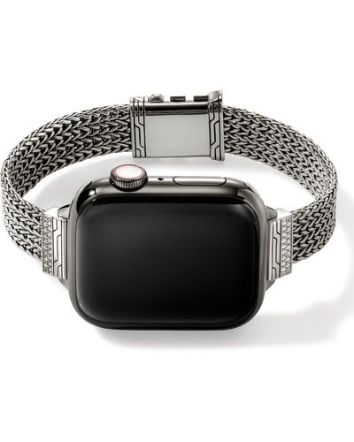 John Hardy Smart Watch Strap Diamond Pave - Black