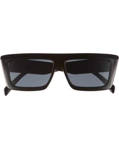 BP. Flat Top Square Sunglasses - Black