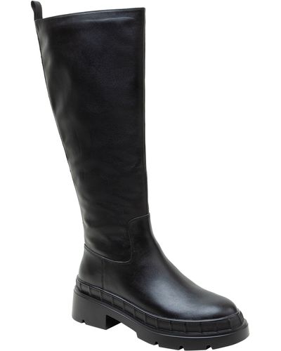 Lisa Vicky Moody Water Resistant Knee High Boot - Black