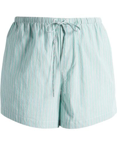 Madewell Drawstring High Waist Crinkle Poplin Shorts - Blue