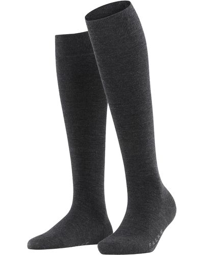 FALKE Soft Merino Knee High Socks - Black
