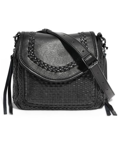 Aimee Kestenberg Mini All For Love Woven Leather Crossbody Bag - Black