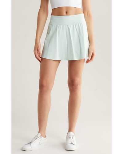 Zella Luxe Lite Step Out Tennis Skirt With Shorts - Blue
