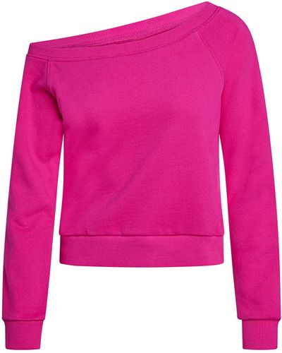 Electric Yoga Off Shoulder Sweatshirt - Pink