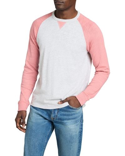 Faherty Sunwashed Colorblock Long Sleeve T-shirt - Multicolor
