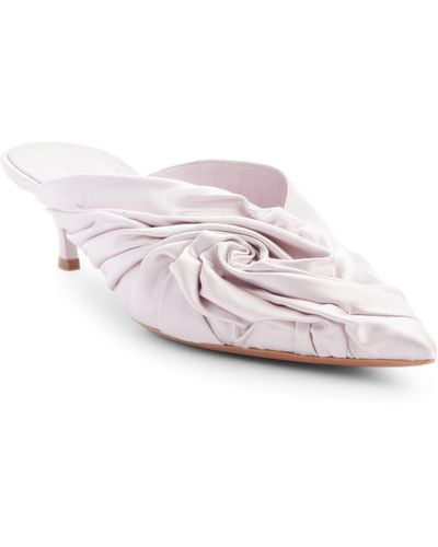 Givenchy Show Twist Pointed Toe Kitten Heel Mule - White