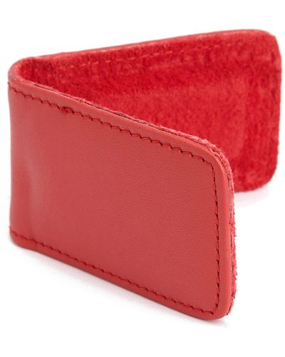 ROYCE New York Personalized Money Clip Card Case - Red
