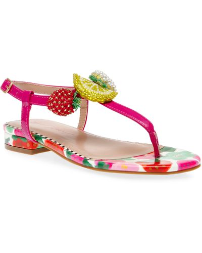 Betsey Johnson T-strap Sandal - Pink