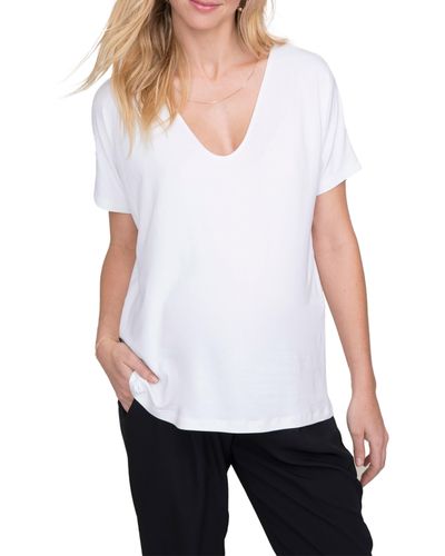 HATCH The Perfect Vee Maternity T-shirt - White
