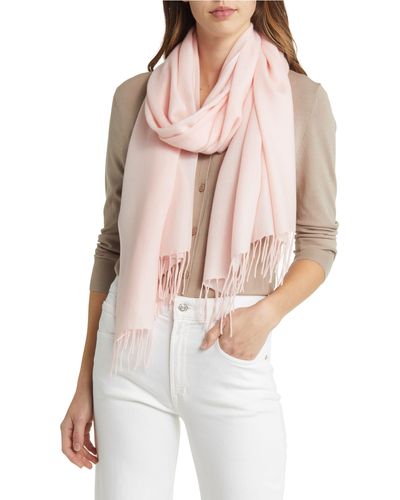 Nordstrom Tissue Weight Wool & Cashmere Scarf - Pink