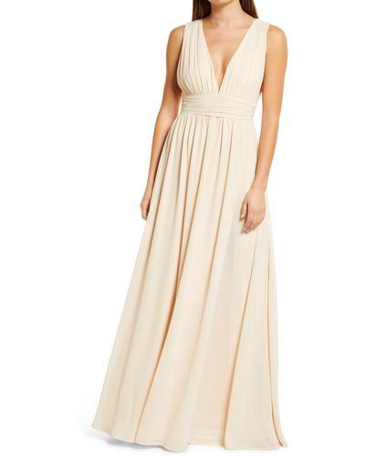 Lulus Heavenly Hues A-line Gown - Natural