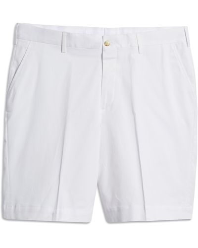 Berle Charleston Khakis Flat Front Stretch Twill Shorts - White