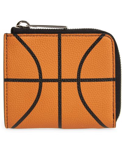 Off-White c/o Virgil Abloh Basketball Leather Zip Around Wallet - Orange