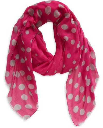 Tasha Polka Dot Scarf - Pink