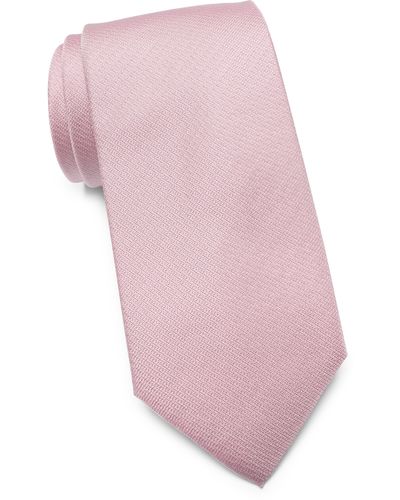 BOSS Solid Silk Tie - Pink