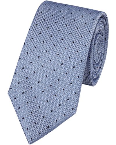 Charles Tyrwhitt Spot Silk Stain Resistant Tie - Blue