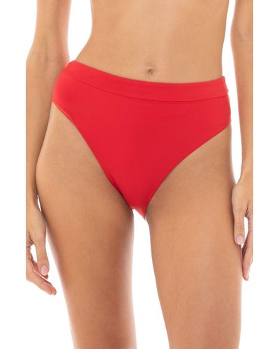 Agua Bendita Penelope High Waist Bikini Bottoms - Red