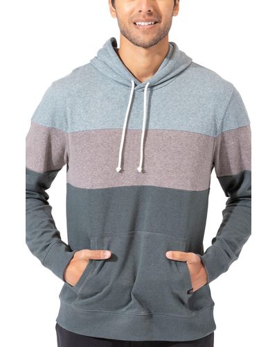 Threads For Thought Romero Colorblock Linen Blend Hoodie - Gray