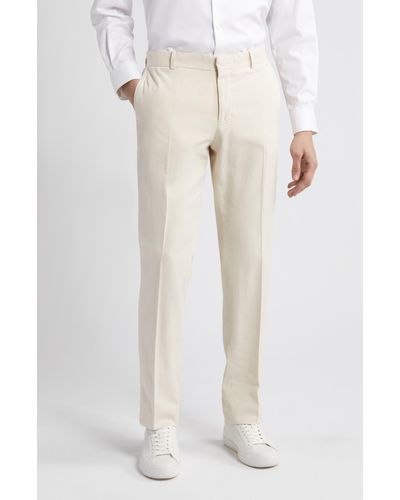 Nordstrom Trim Fit Flat Front Lyocell Blend Chinos - White