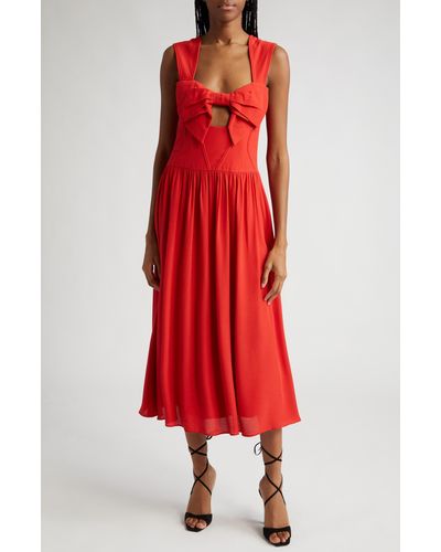 FARM Rio Bow Sleeveless Dress - Red
