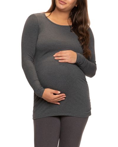 Felina Stretch Cotton & Modal Maternity T-shirt - Black