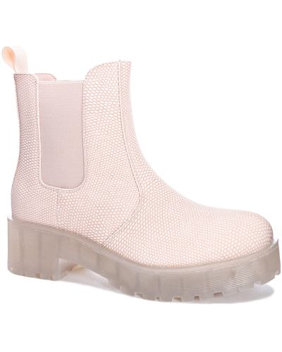 Dirty Laundry Margo Snake Embossed Chelsea Boot - Pink