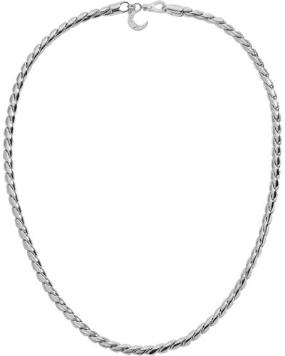 Lili Claspe Bruna Layered Chain Link Necklace - White