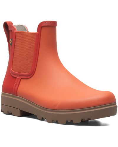 Bogs Holly Waterproof Chelsea Boot - Red