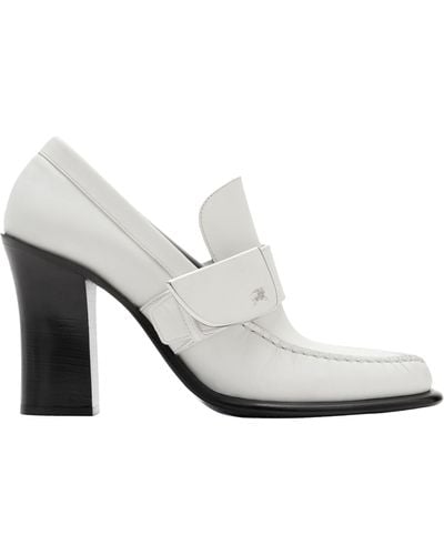 Burberry Shield Loafer Pump - White