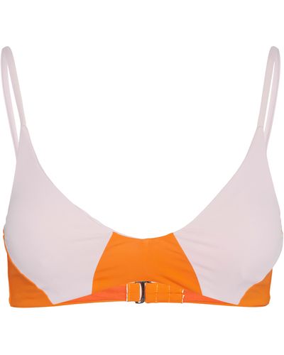 Vero Moda Emma Colorblock Bikini Top - Orange