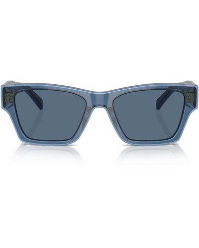 Tory Burch 53mm Rectangular Sunglasses - Blue
