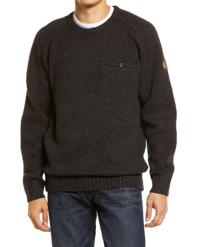 Fjallraven Lada Wool Blend Sweater In Black At Nordstrom Rack