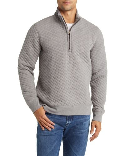 Billy Reid Half Zip Sweatshirt - Gray