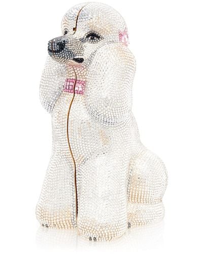 Judith Leiber Judith Leiber French Poodle Lucille Crystal Clutch - White