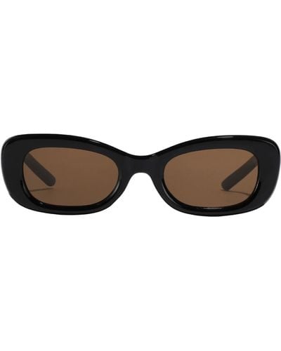 Fifth & Ninth Anya 51mm Rectangle Polarized Sunglasses - Black