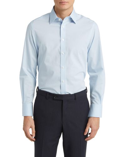 Charles Tyrwhitt Slim Fit Non-iron Cotton Poplin Dress Shirt - Blue