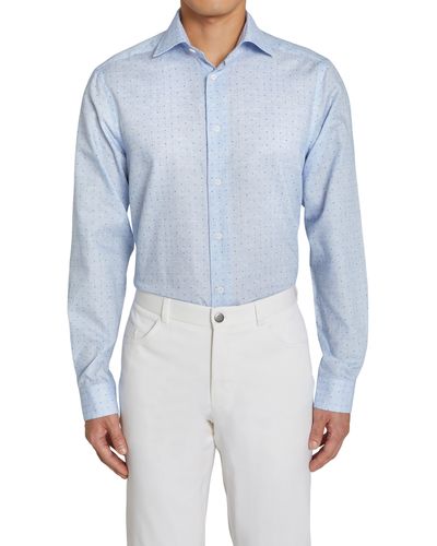 Jack Victor Windsor Neat Button-up Shirt - Blue