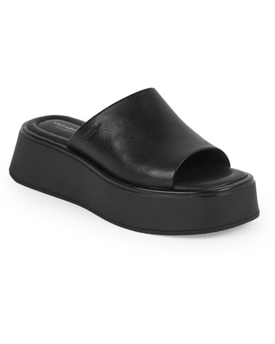 Vagabond Shoemakers Courtney Flatform Slide Sandal - Black