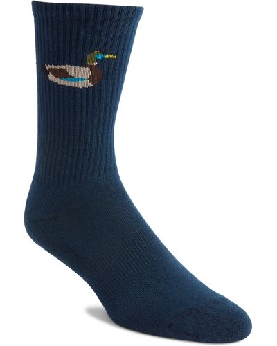 American Trench What The Duck Crew Socks - Blue