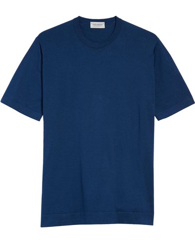 John Smedley Lorca Crewneck T-shirt - Blue