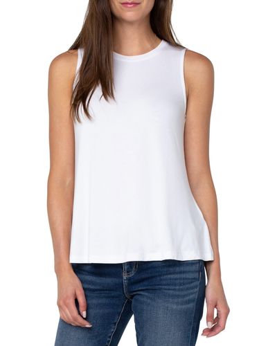 Liverpool Los Angeles Sleeveless Knit Top - White