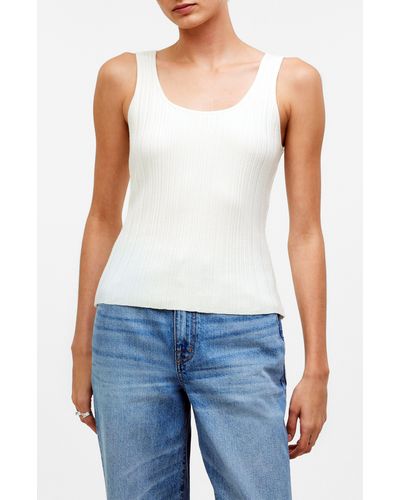 Madewell The Signature Knit Scoop Neck Sweater Tank - Blue