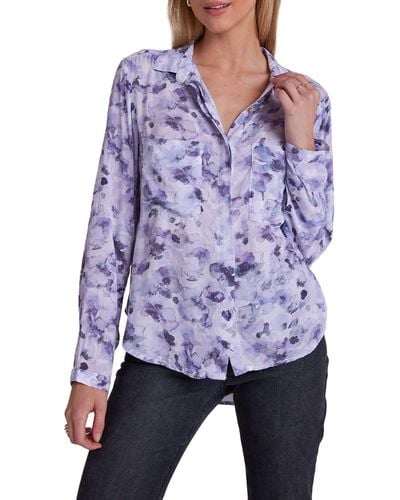 Bella Dahl Floral Button-up Shirt - Purple