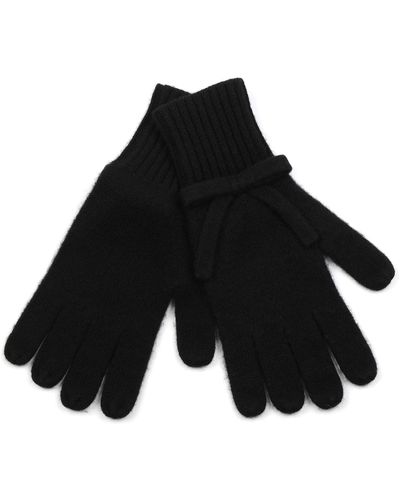 Kate Spade Bow Detail Wool Gloves - Black